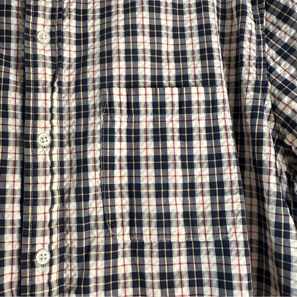 L.L. Bean Men’s Short Sleeve Plaid Button-Down Shirt XL Slightly Fitted Cotton - Picture 5 of 10